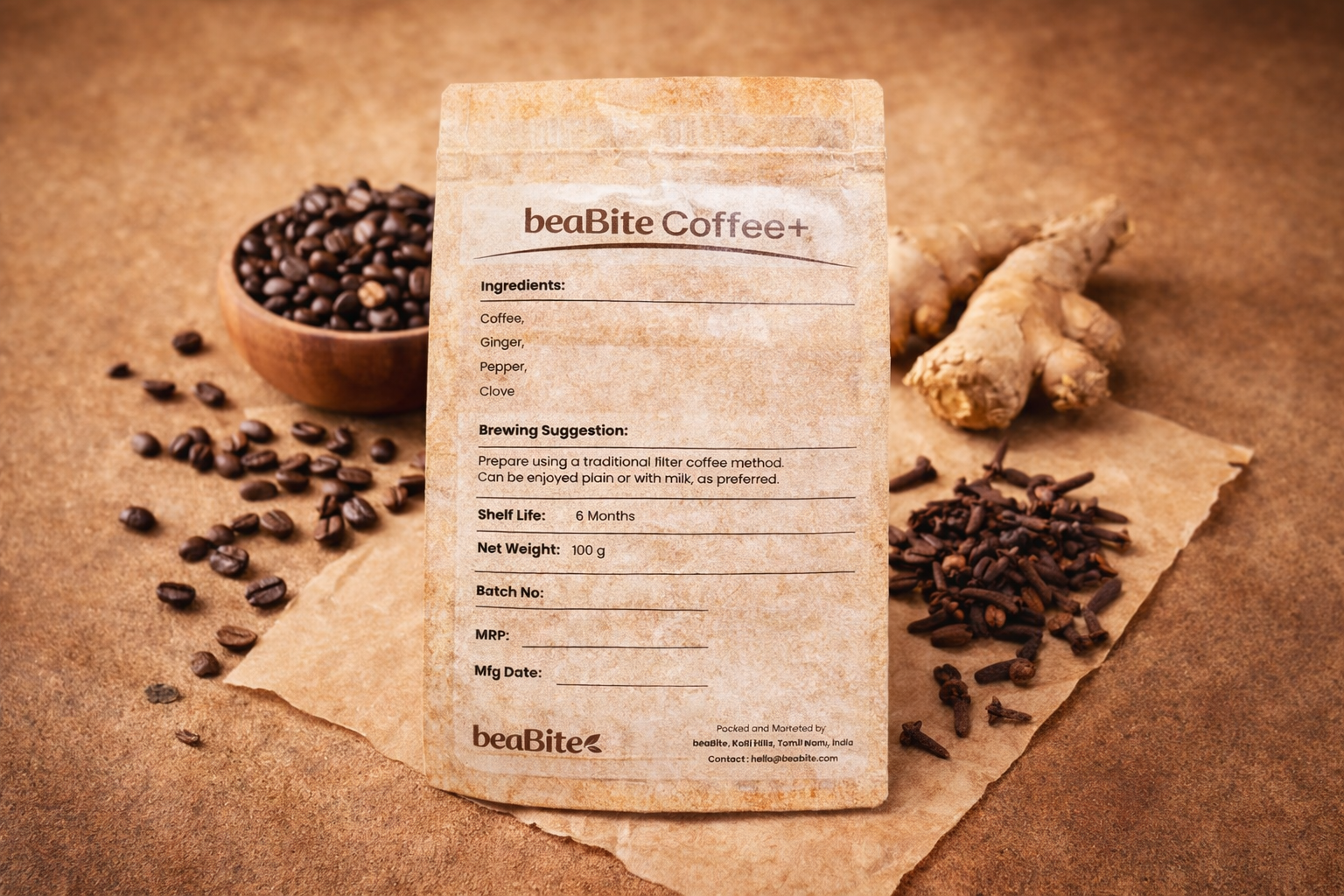beaBite Coffee+ – Balanced Herbal Filter Coffee | Functional Ritual Blend 2